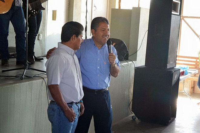 Diputado  del distrito XIV del PAN, David García le manifiesta su apoyo a Felipe Prado para que llegue a la Presidencia Municipal de Mulegé, por las siglas del PANAL.