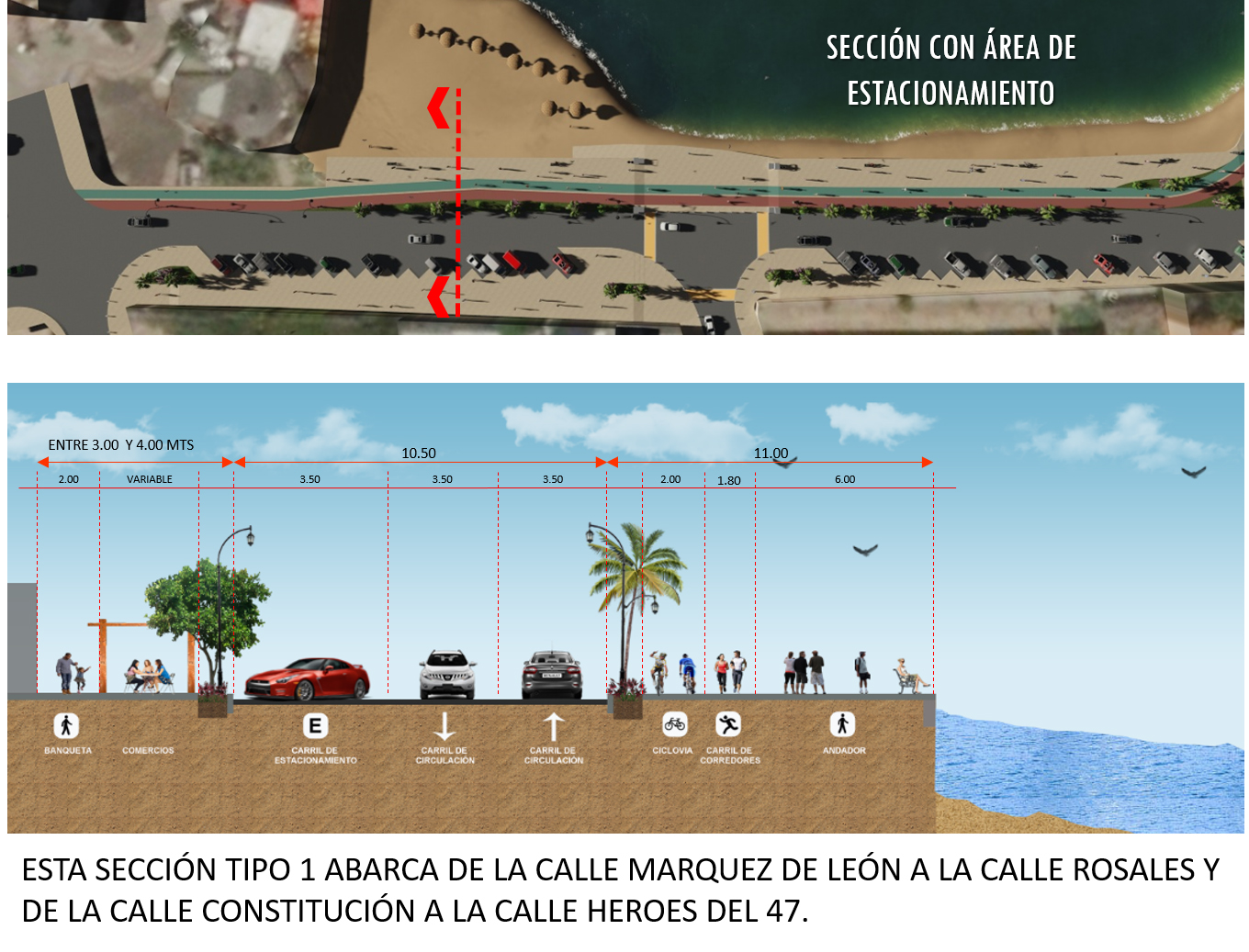 seccion 1 remodelacion malecon la paz