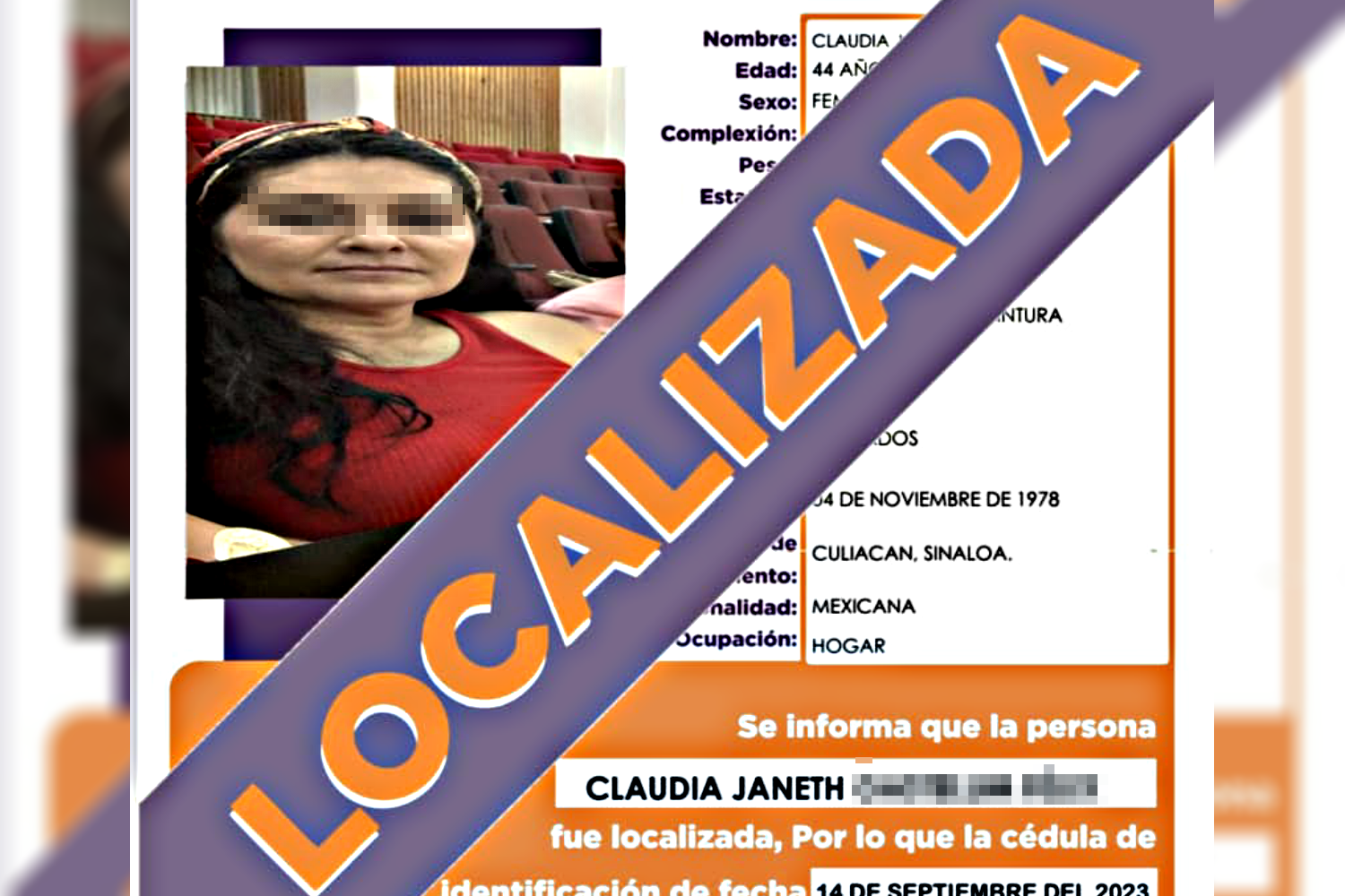 Localizan a Claudia, tras 7 días de no saber su paradero, en Baja California Sur